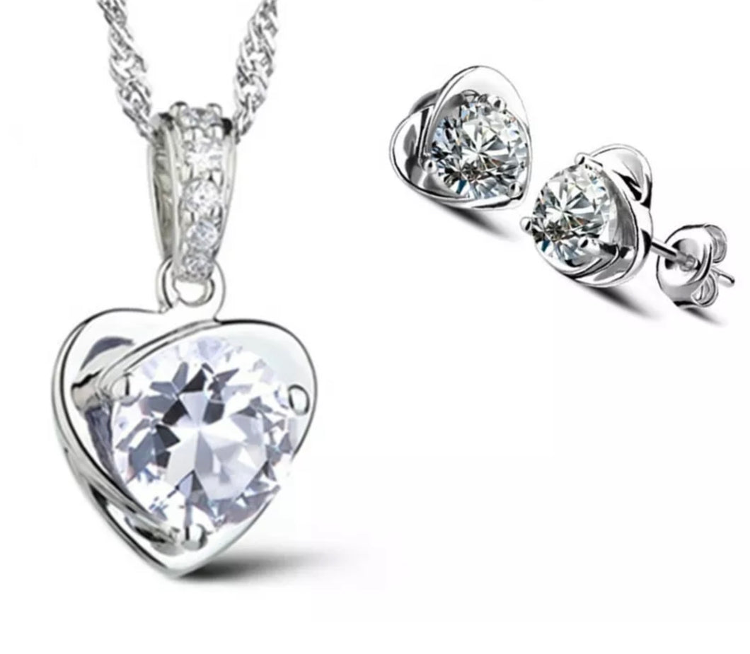 Heart Necklace Set